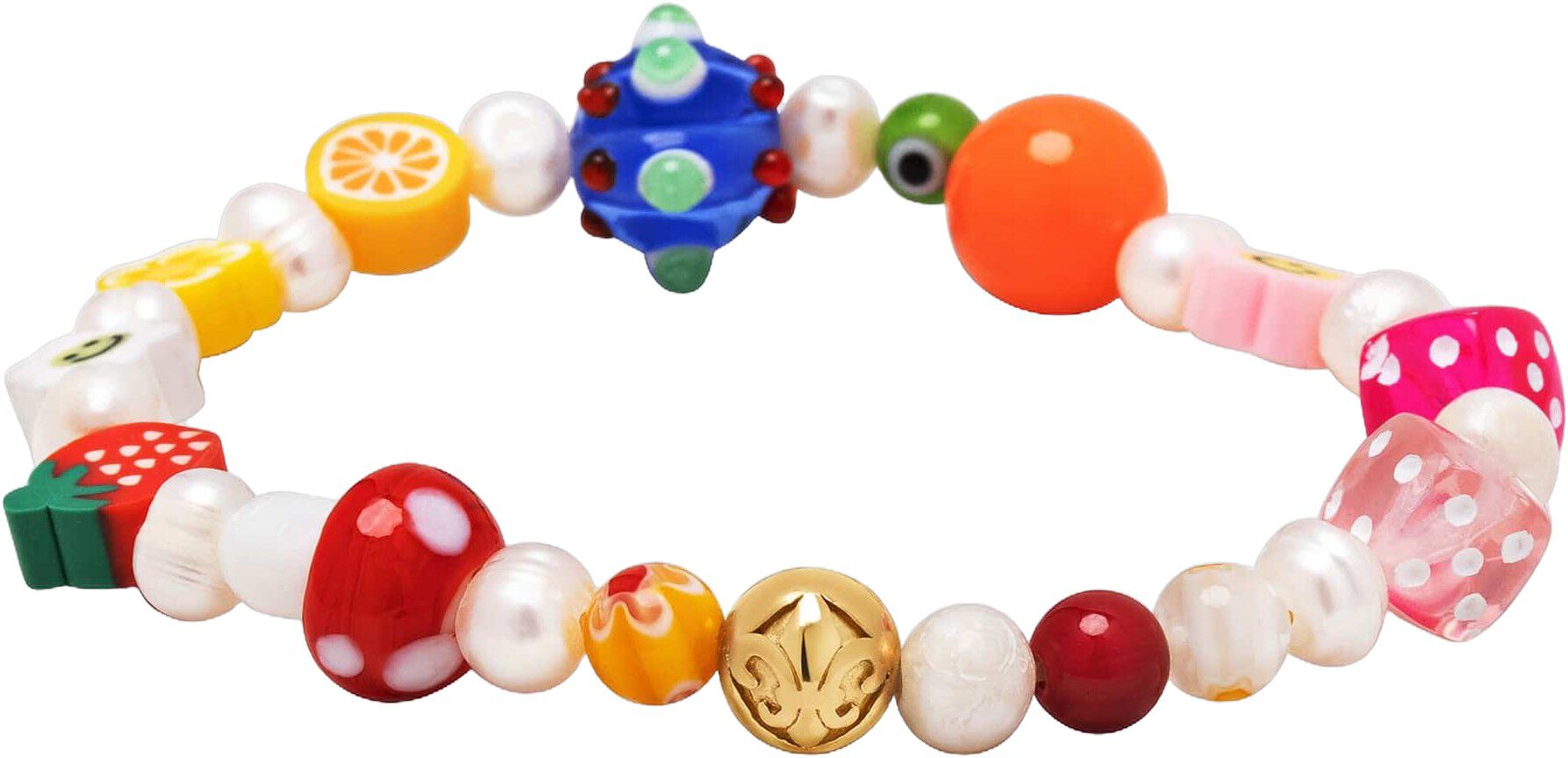 Women's Berry Pearl Bracelet with Assorted Beads