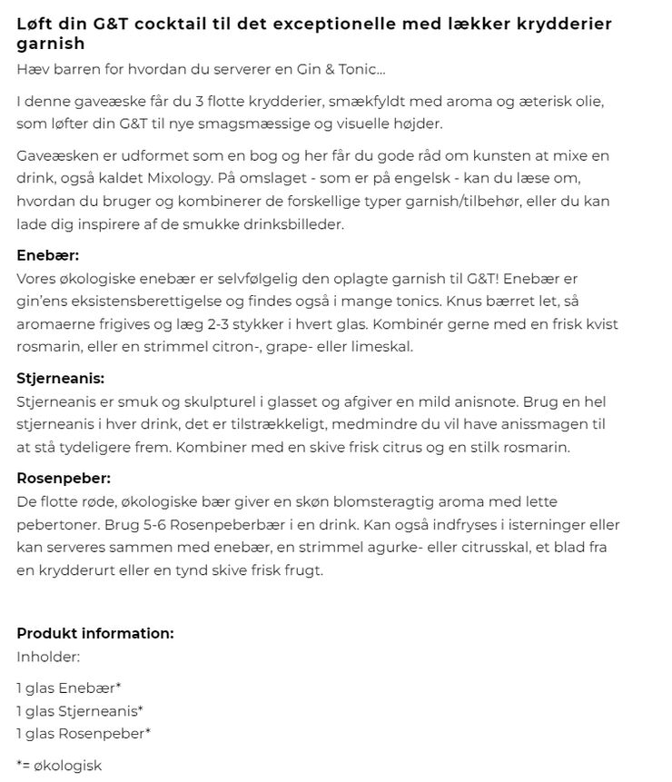 A Touch of Spice garish til Gin & Tonic