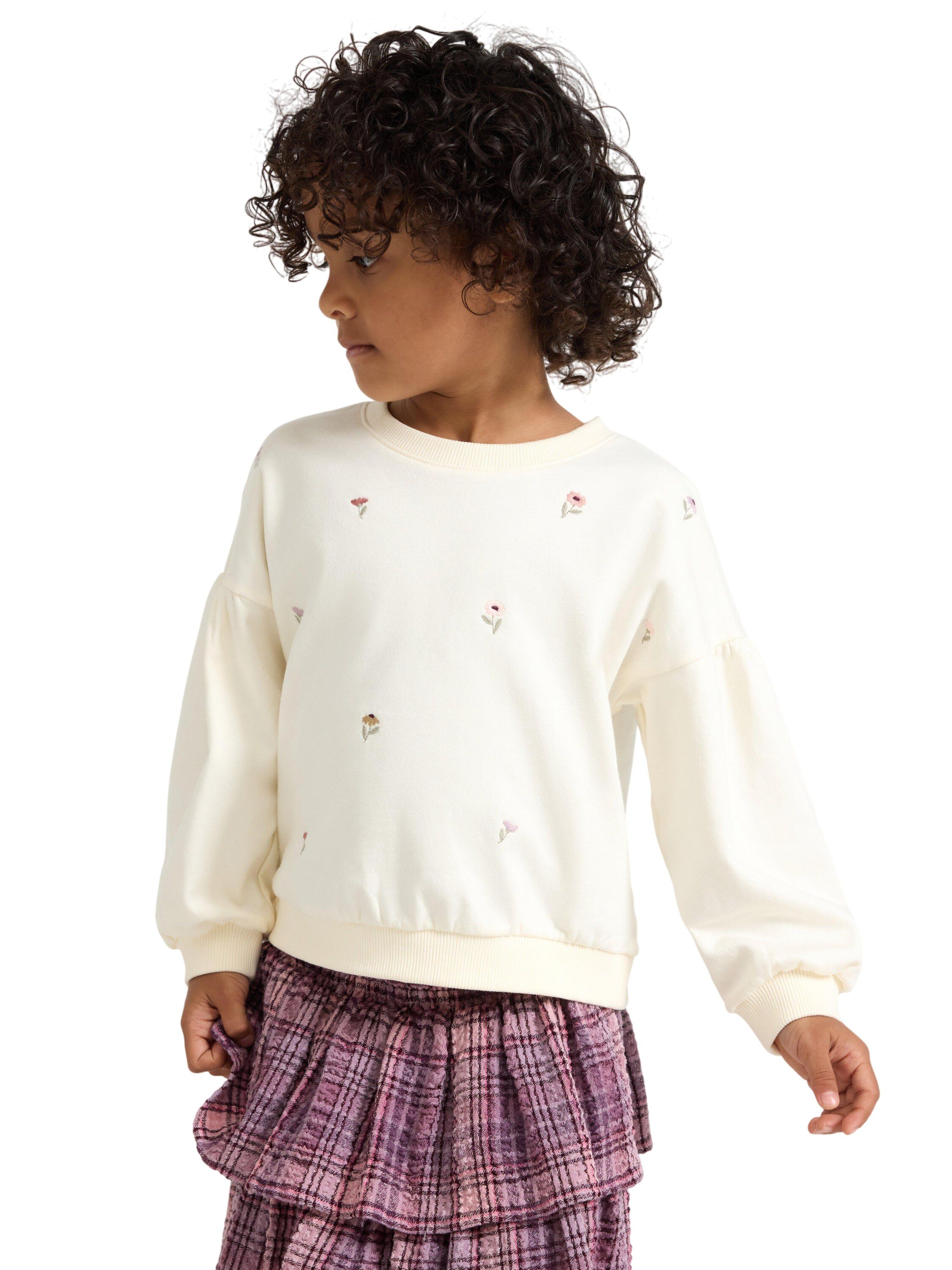 Mjuk sweatshirt i bomullstrik&aring; med