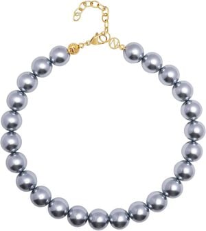 Women's Chunky Pearl Choker with Silver Finish