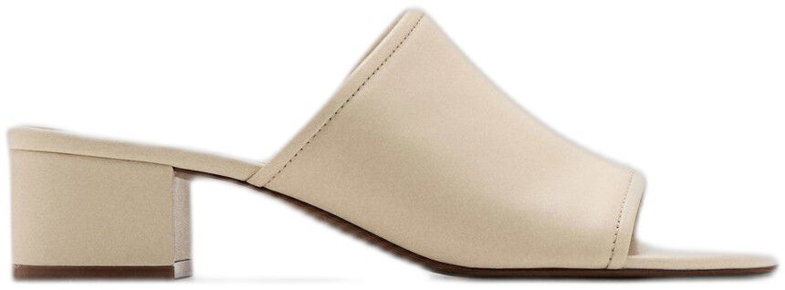 Leather block-heel sandals