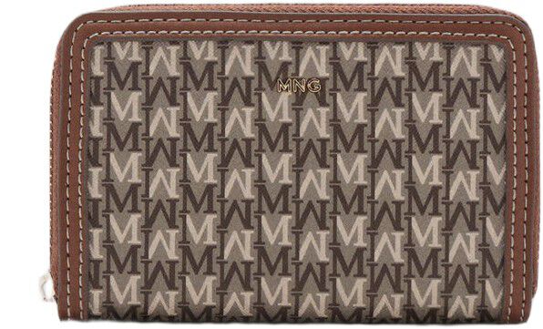 Medium wallet with logo print