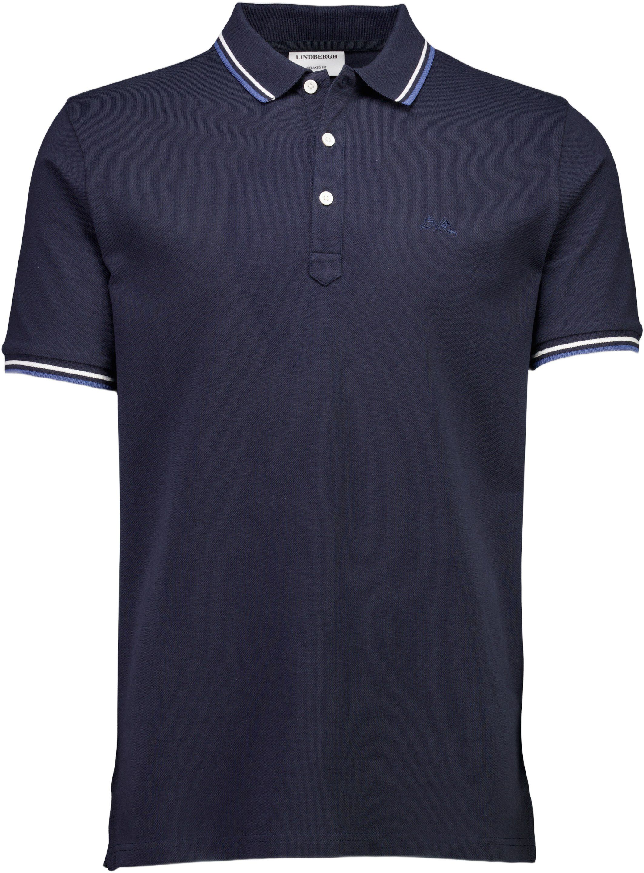 Polo shirt w. contrast piping