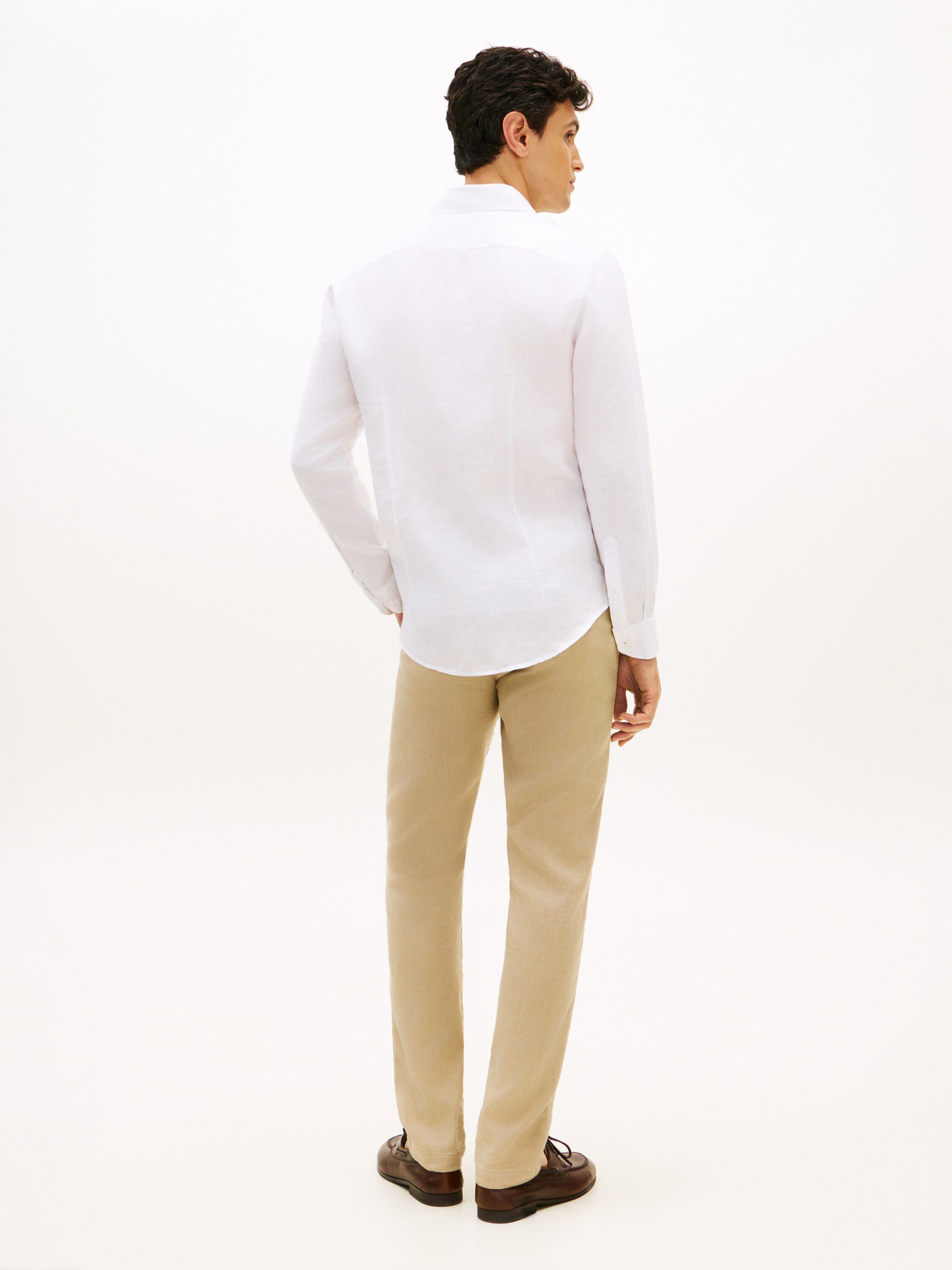 Smart Casual Slim Fit Pure Linen Shirt