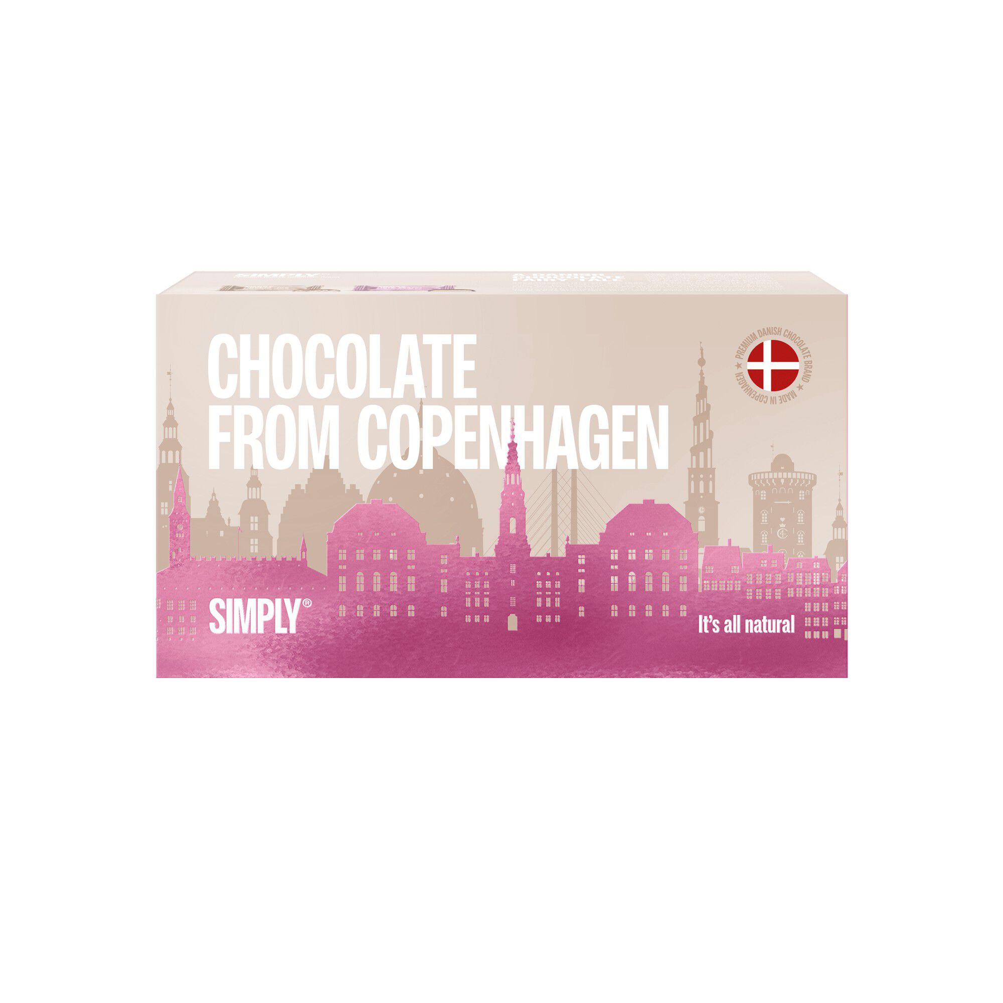 Simply&reg; CHOCOLATE FROM COPENHAGEN chokolade&aelig;ske (180g)
