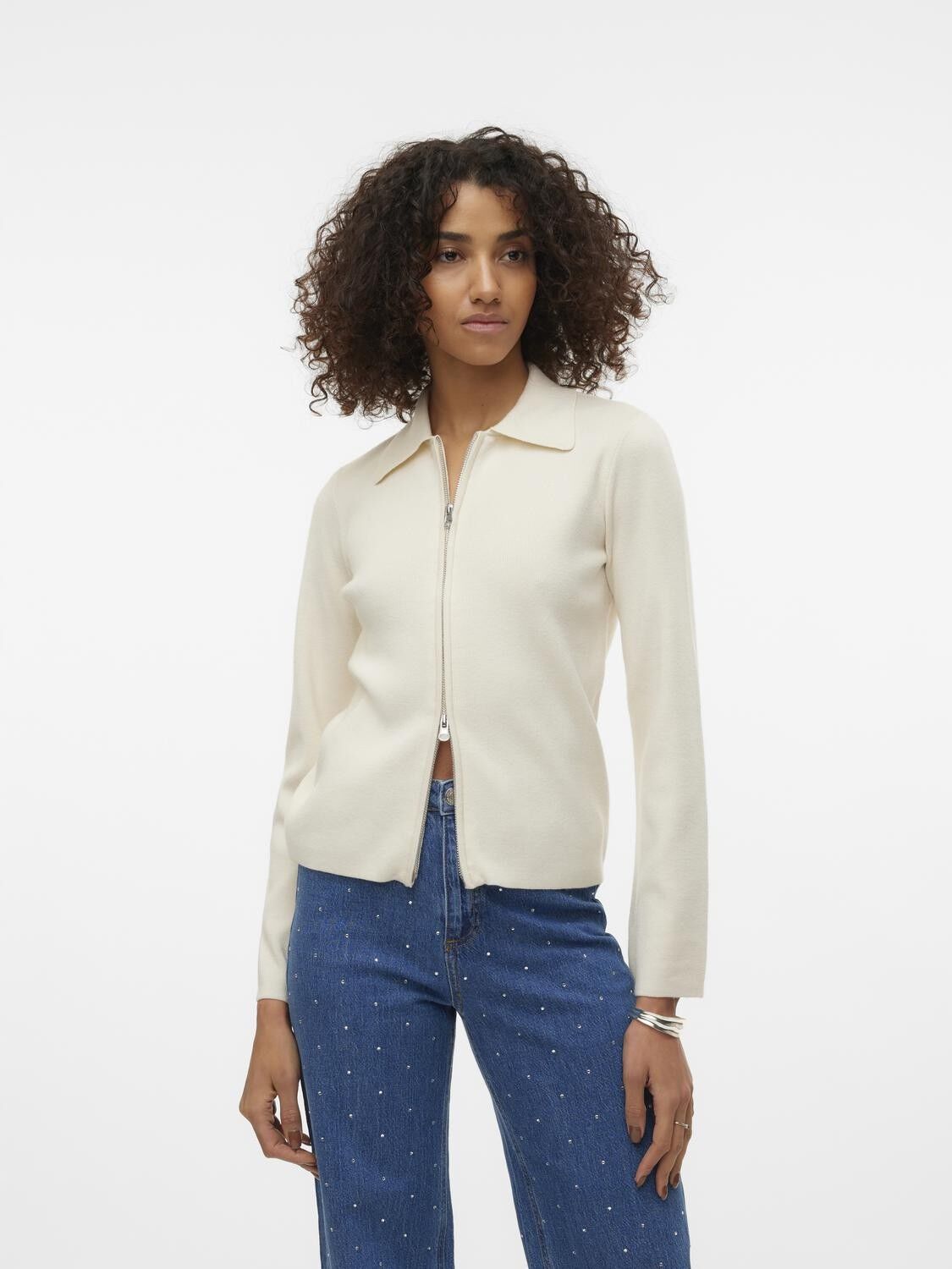 AWHANNA 2/4 ZIP KNIT CARDIGAN