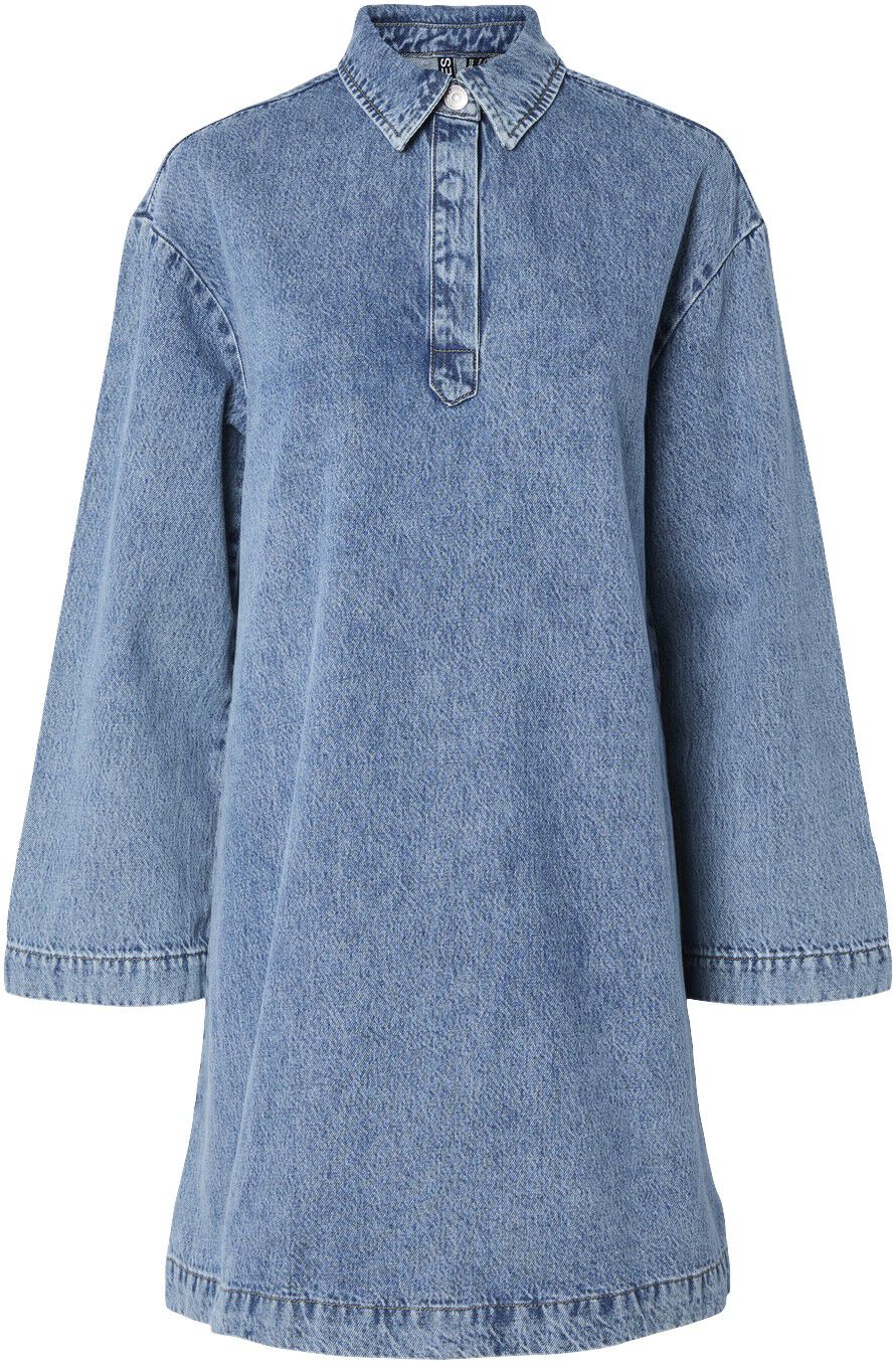 PCKENYA LS A-SHAPE DENIM DRESS NOOS