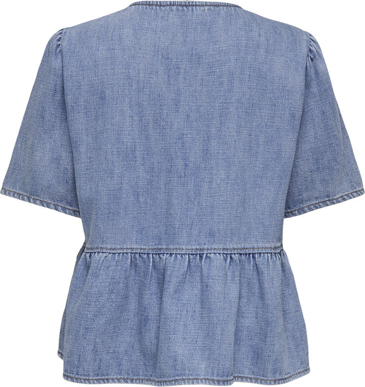 ONLNOELLE S/S TIE SHIRT DNM YOR