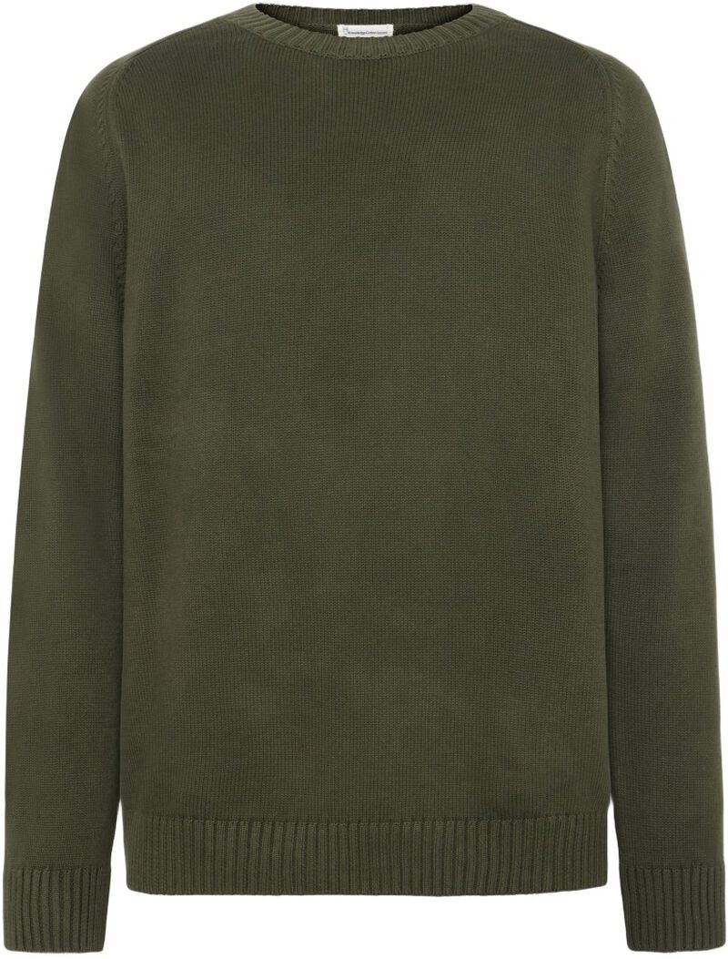 Plain Knitted Crew Neck Gots/Vegan