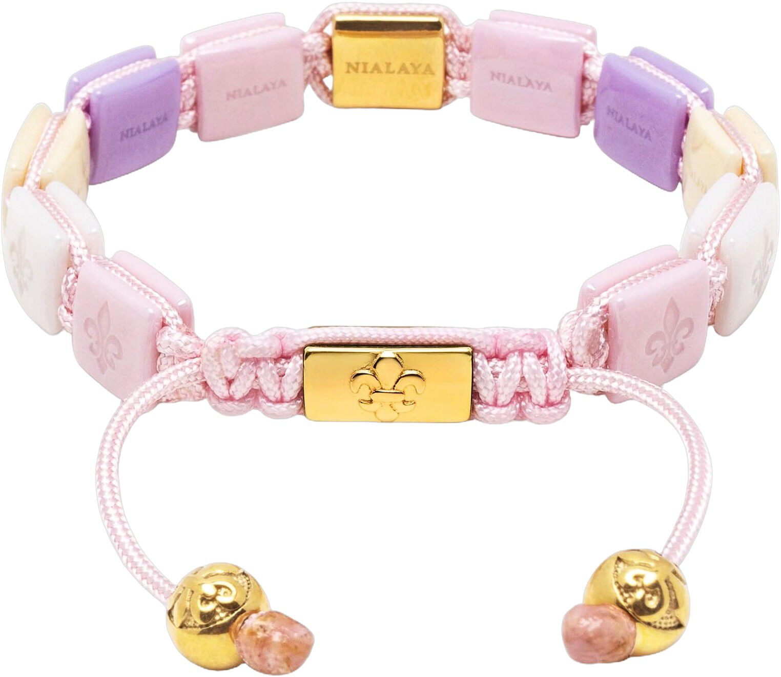 Women's White, Cream, Soft Pink & Lavender Ceramic Flatbead