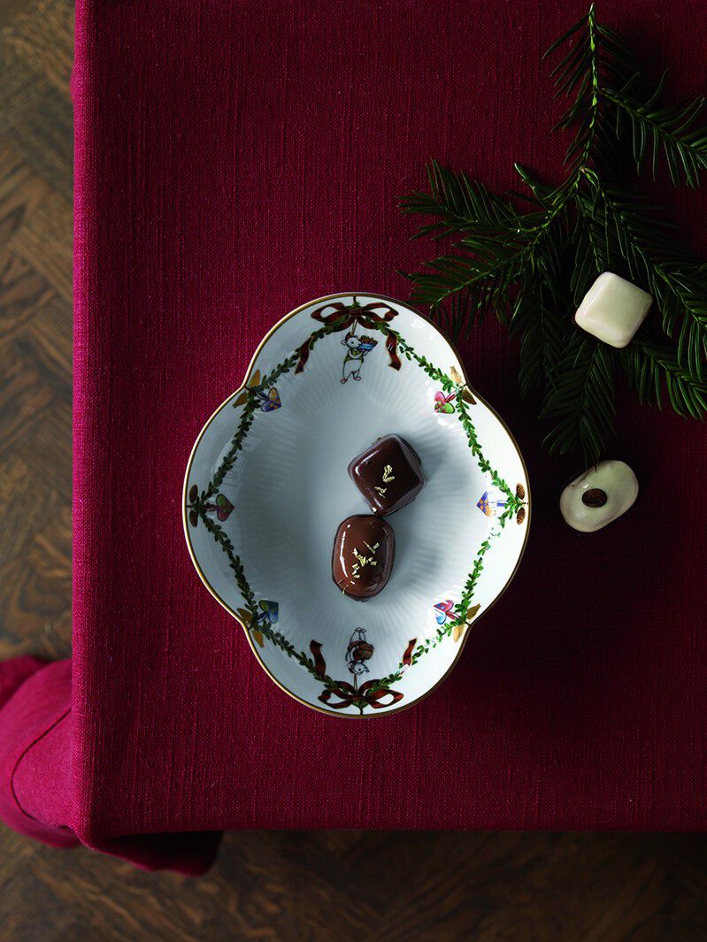 Stjerne Riflet jul fad 17,5cm