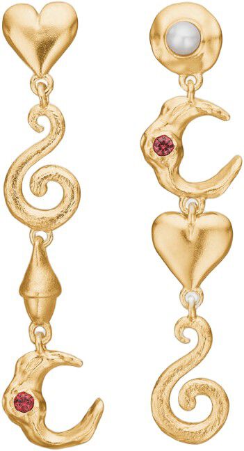 Cascade &Oslash;restik M. Orange Zirk - Forgyldt S&oslash;lv