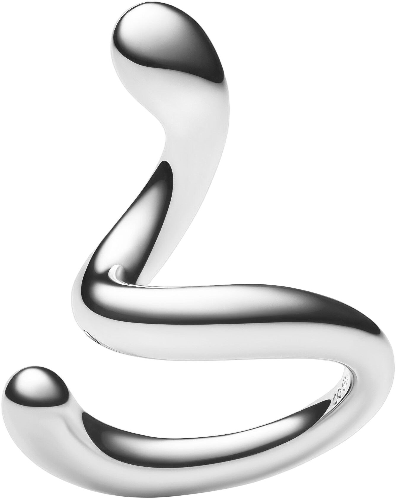 Coil Whirl Ear Cuff Silver