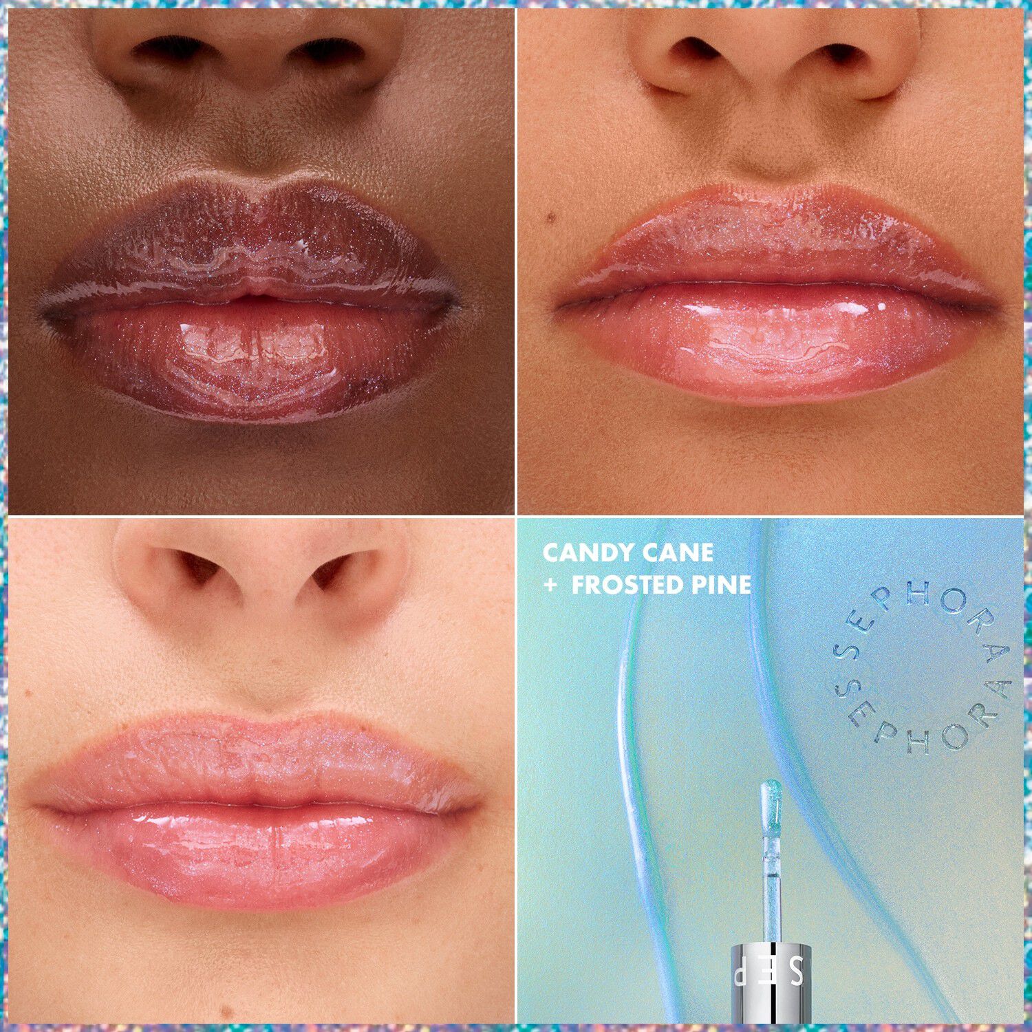 Candy Cane + Frosted Pine Lip Oil - L&aelig;beolie