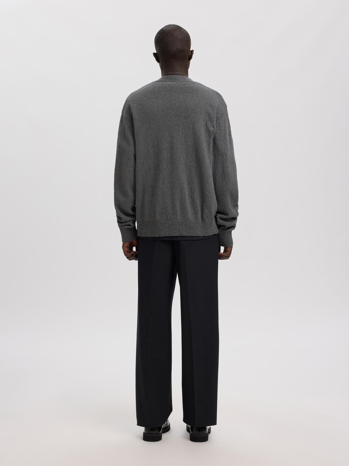 ANRROLF BOUCLE LS KNIT V-NECK CARDI