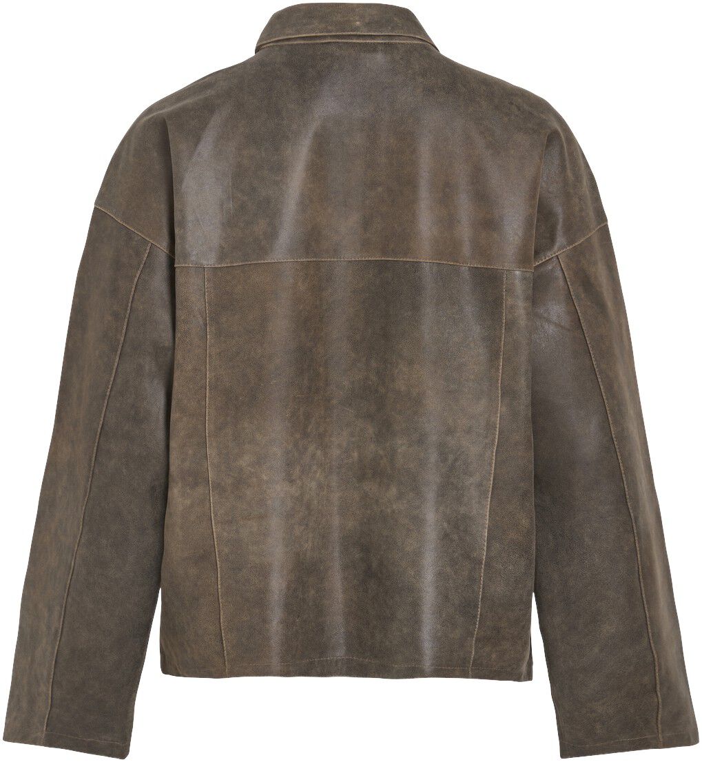 ROUNILA LS LEATHER OVERSHIRT