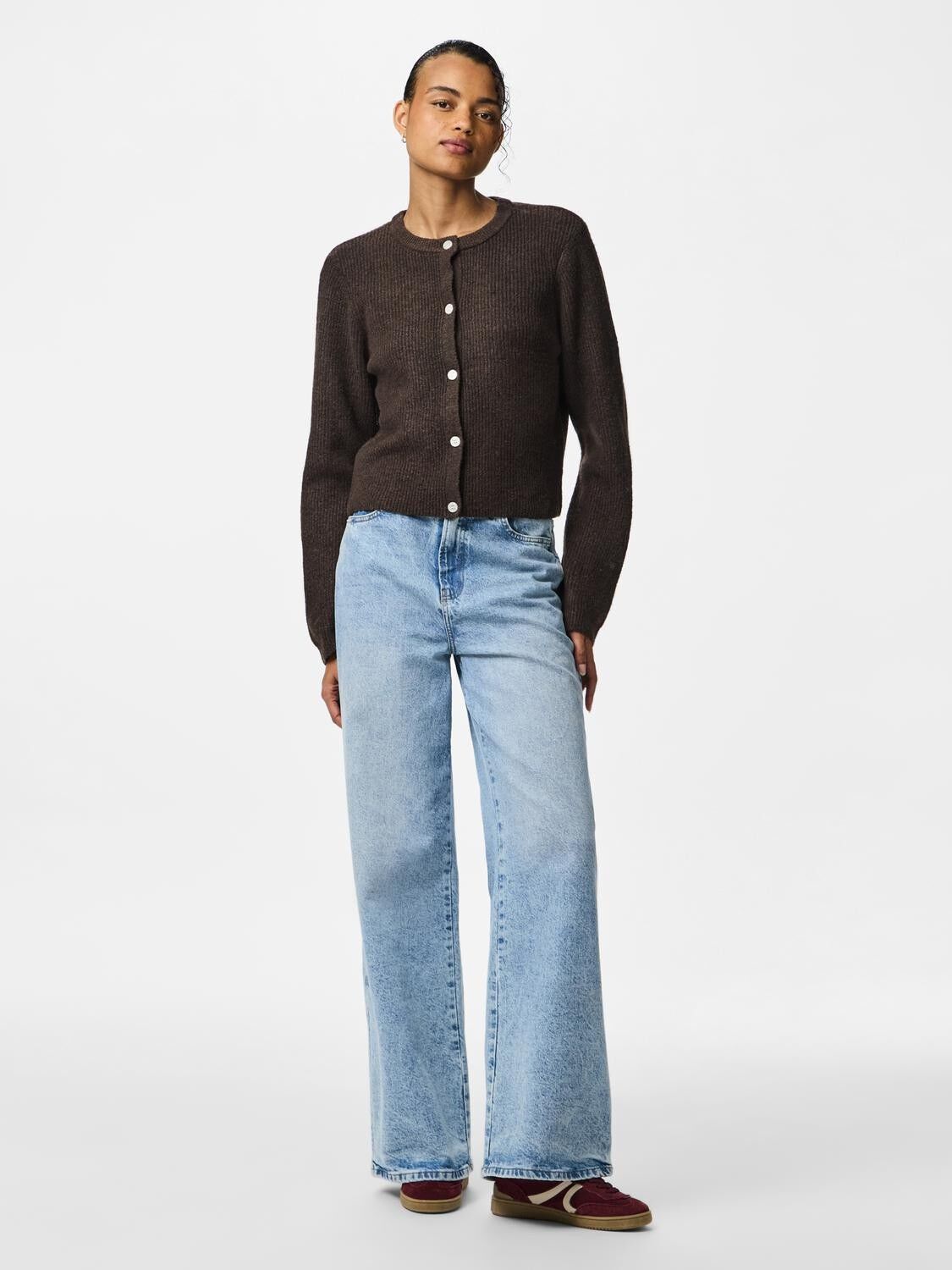 Pcsilly Ls O-Neck Knit Cardigan Noos Bc