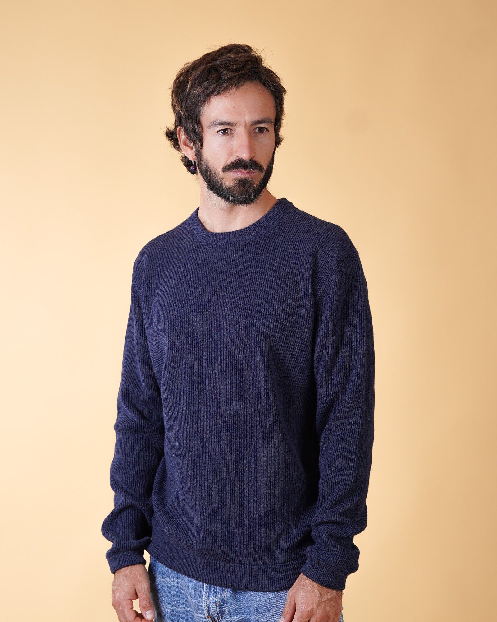 O-NECK ORGANIC COTTON MEN'S KNIT