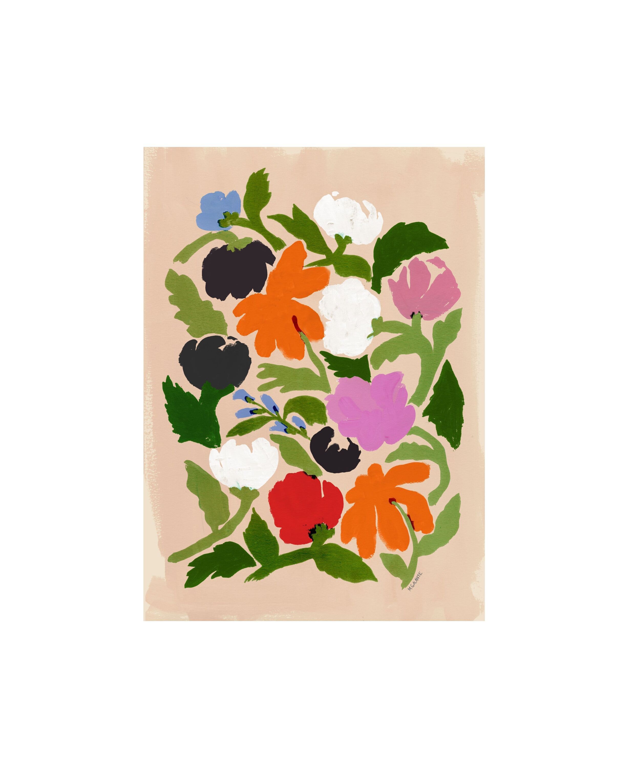 Affordable Art Prints x Megan Galante - Vibrant Floral Abstract Flower
