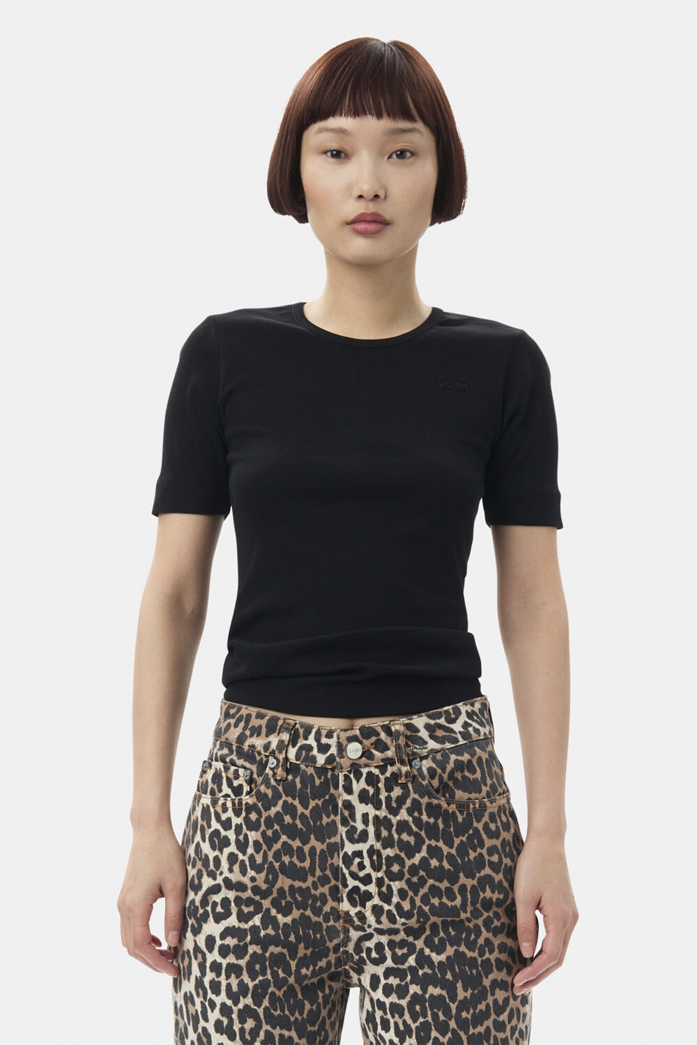 Soft Cotton Rib Short Sleeve T-Shir