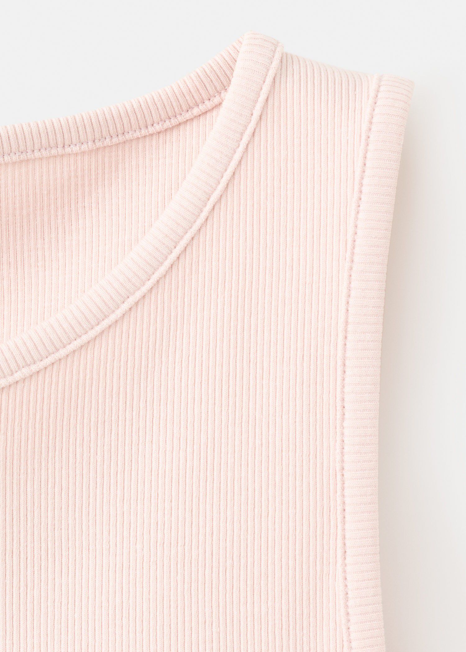 Ribbed cotton-blend top