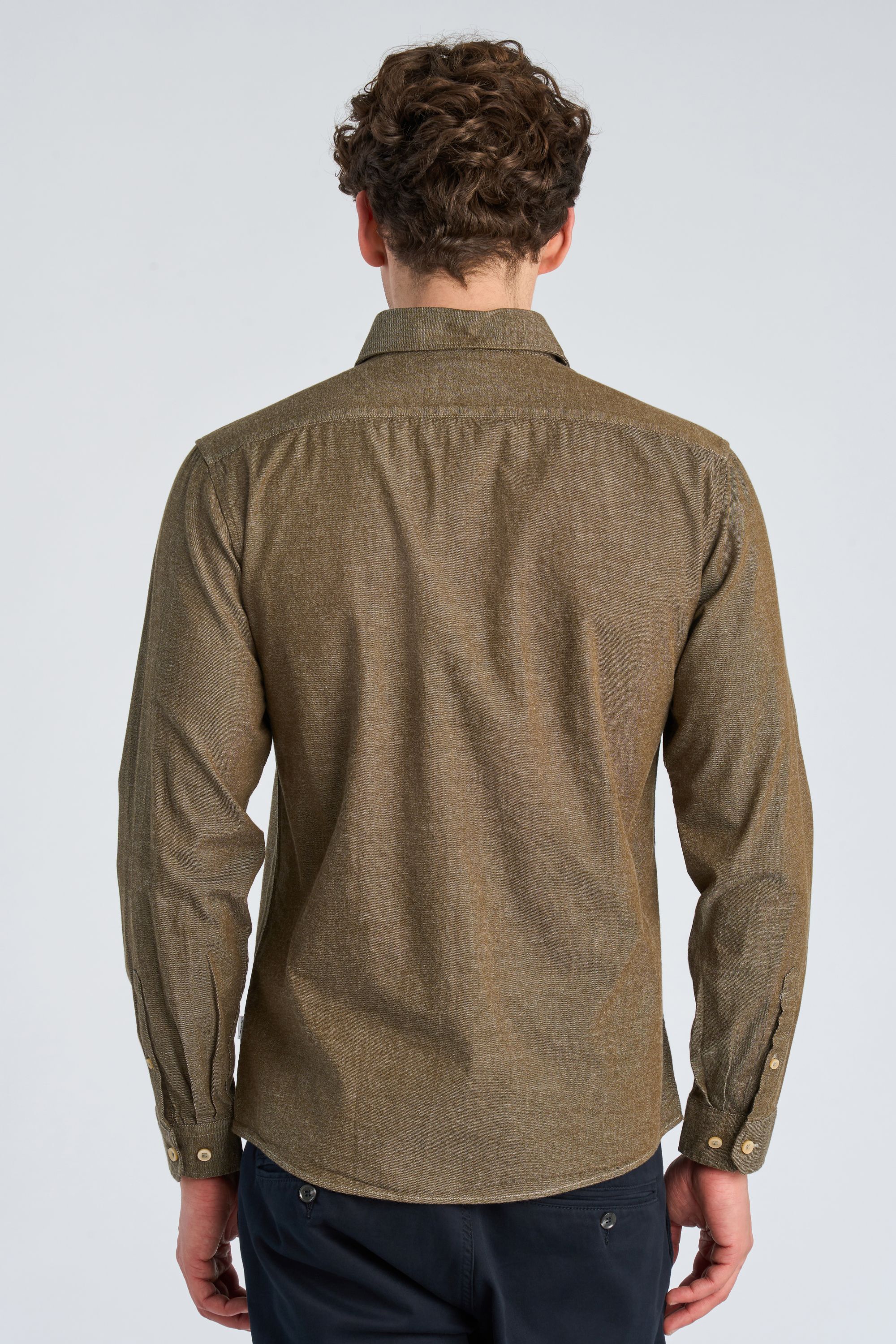 Soft indigo stretch shirt L/S