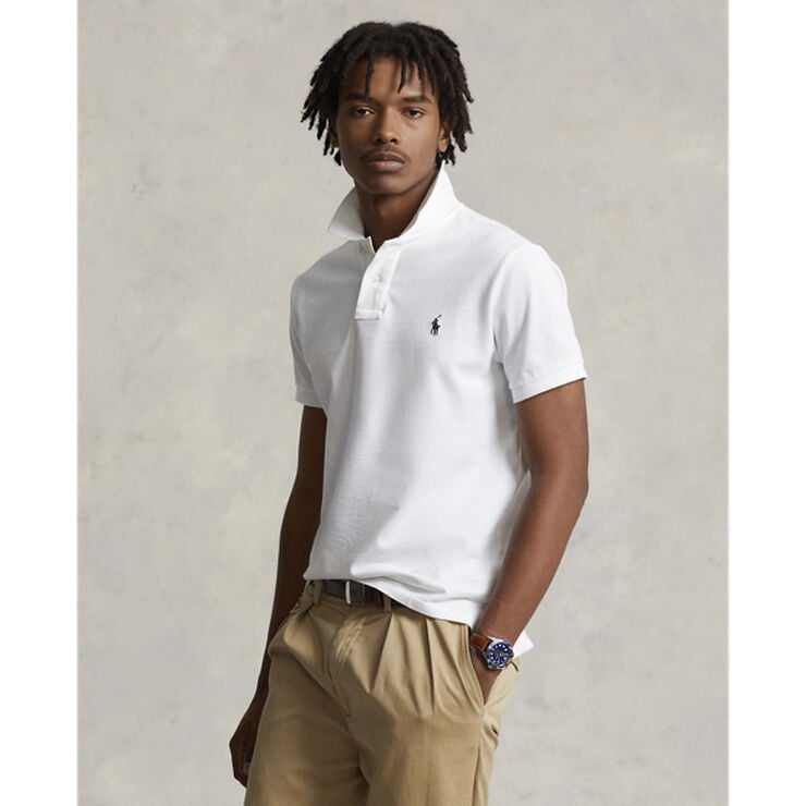 Custom Slim Fit Mesh Polo Shirt