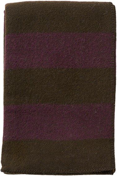 Uldplaid Unni stripe mole/port roya
