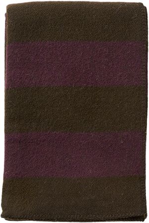 Uldplaid Unni stripe mole/port roya