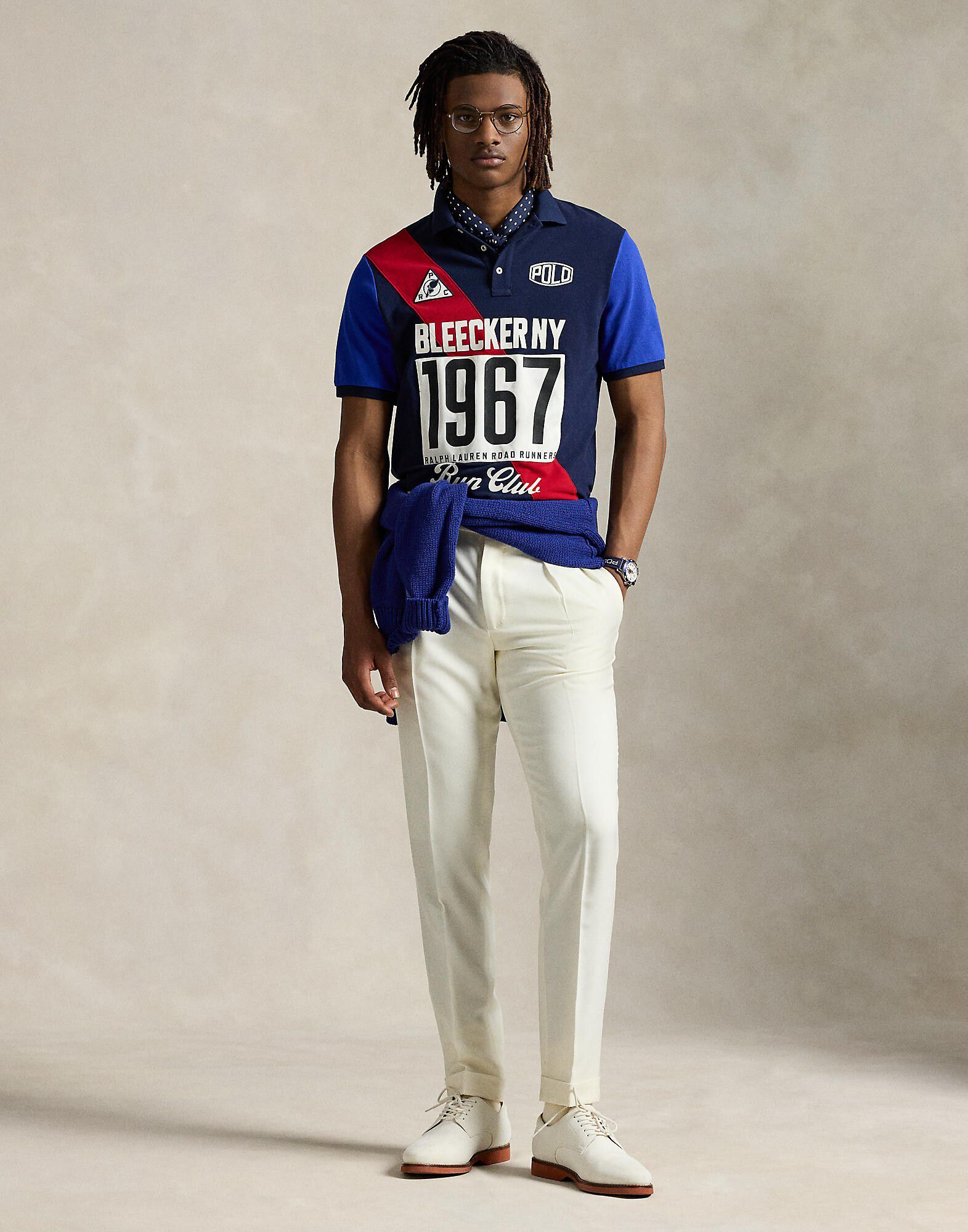 Classic Fit Mesh Graphic Polo Shirt