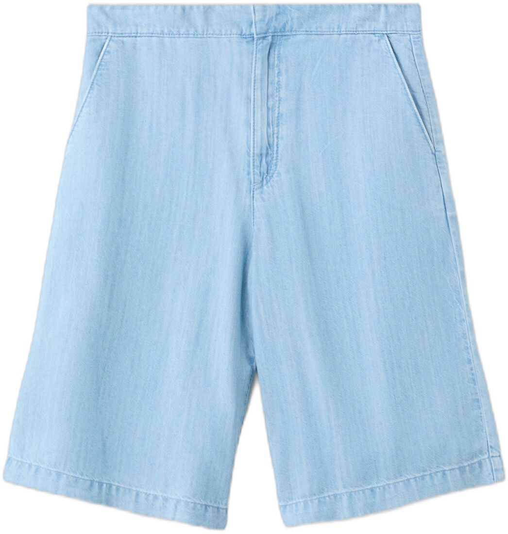 Straight low-rise denim Bermuda sho