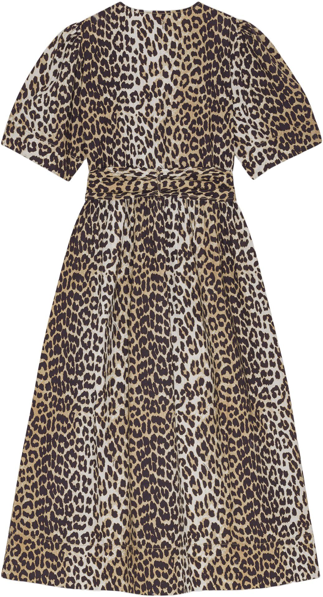 Printed Cotton Tie Strap Midi Dress