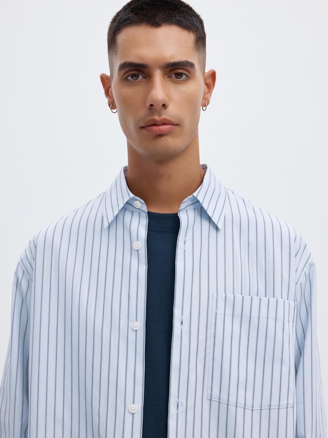 Anraslund Striped Poplin Ls Shirt