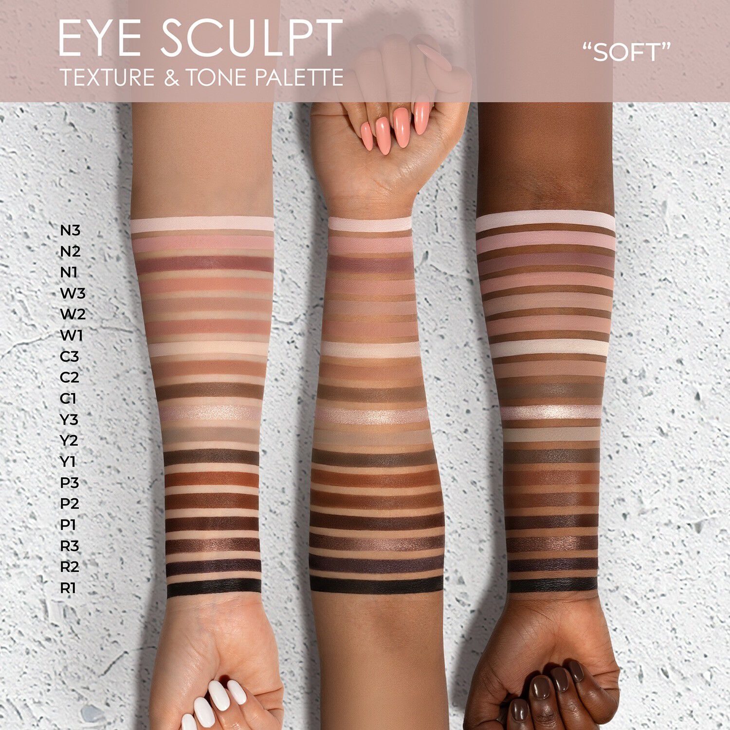 Eye Sculpt Texture and Tone Palette  &Ouml;gonskuggspalett, Midi+