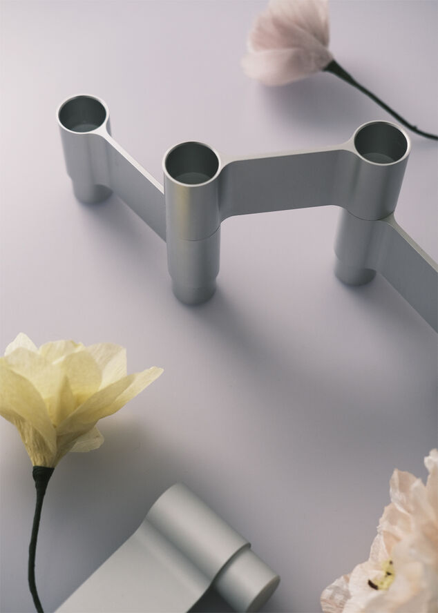 LINK, CANDLE HOLDER, MATT ALUMINIUM, 11060M