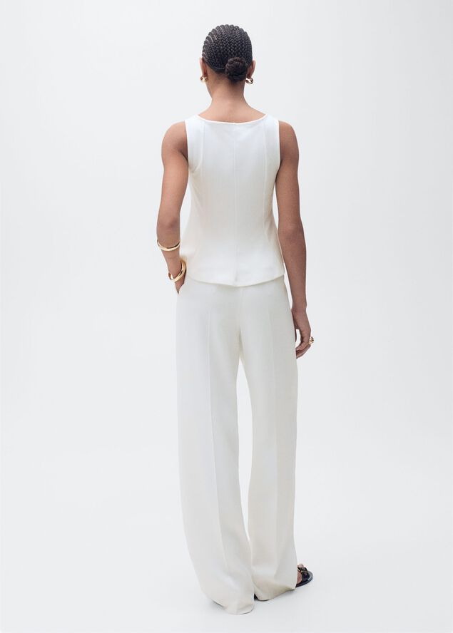 A-line boat neck top