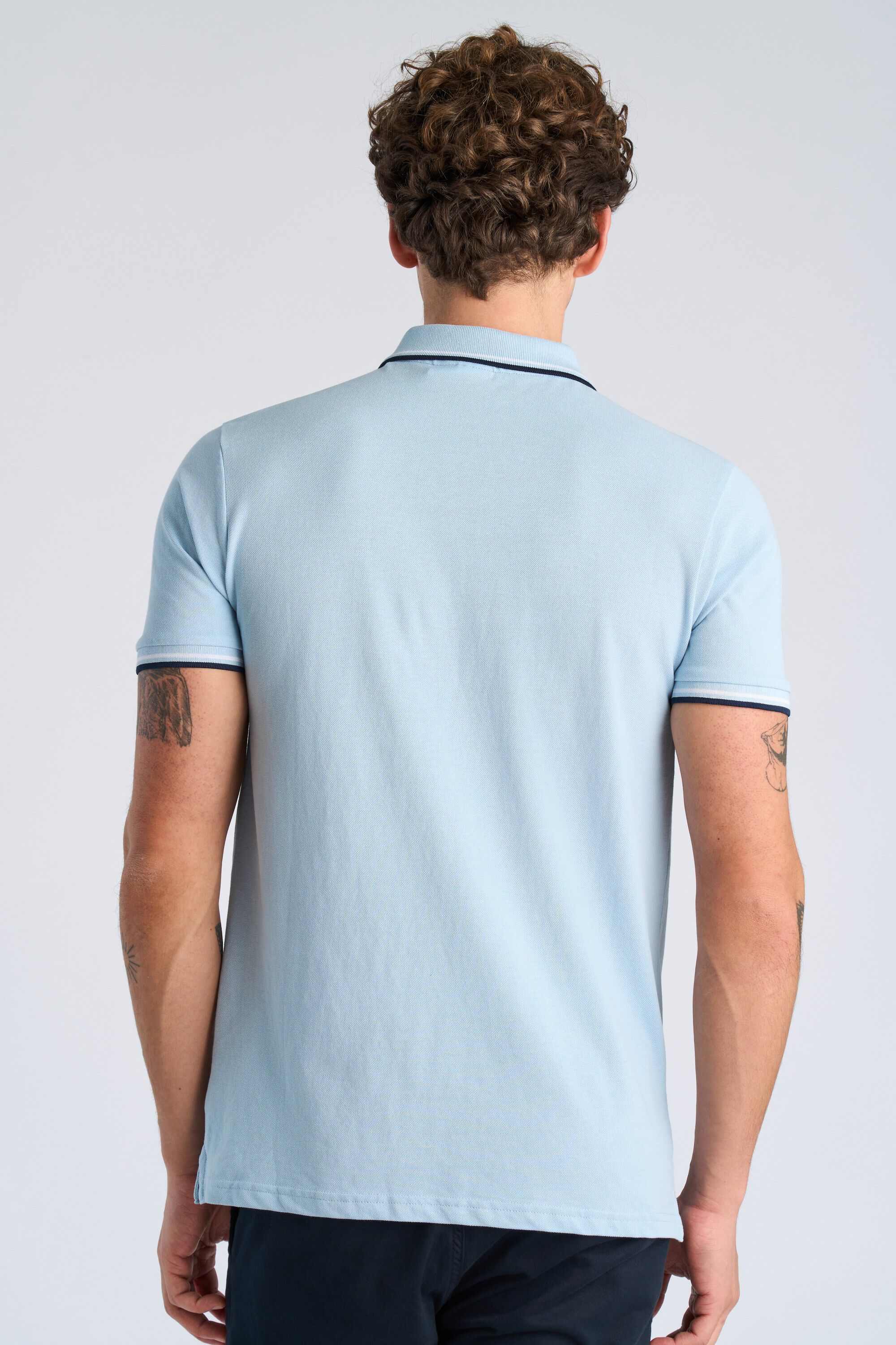 Polo shirt w. zip neck