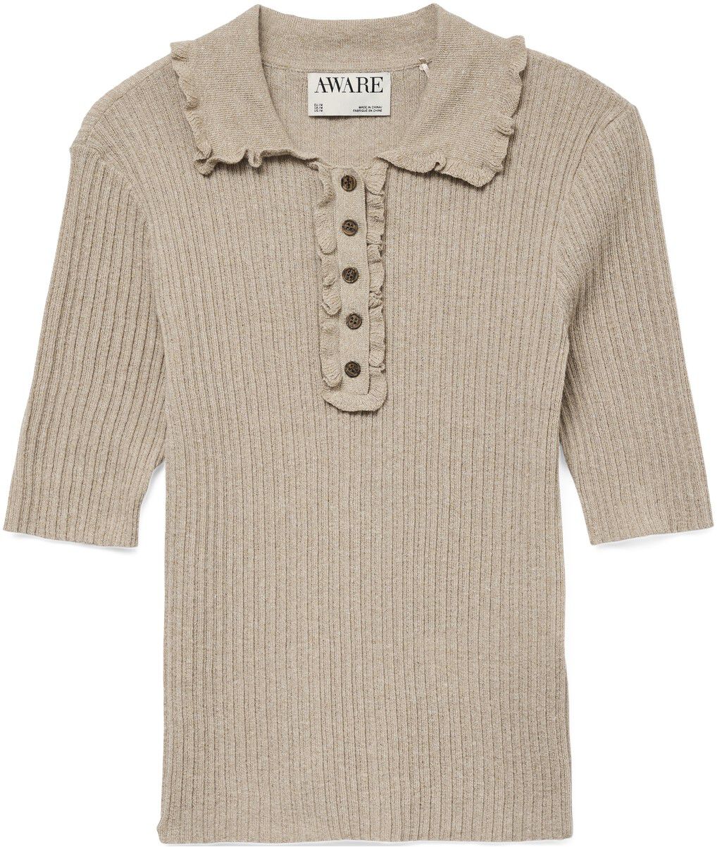 AWSHIRLI SS O-NECK POLO KNIT