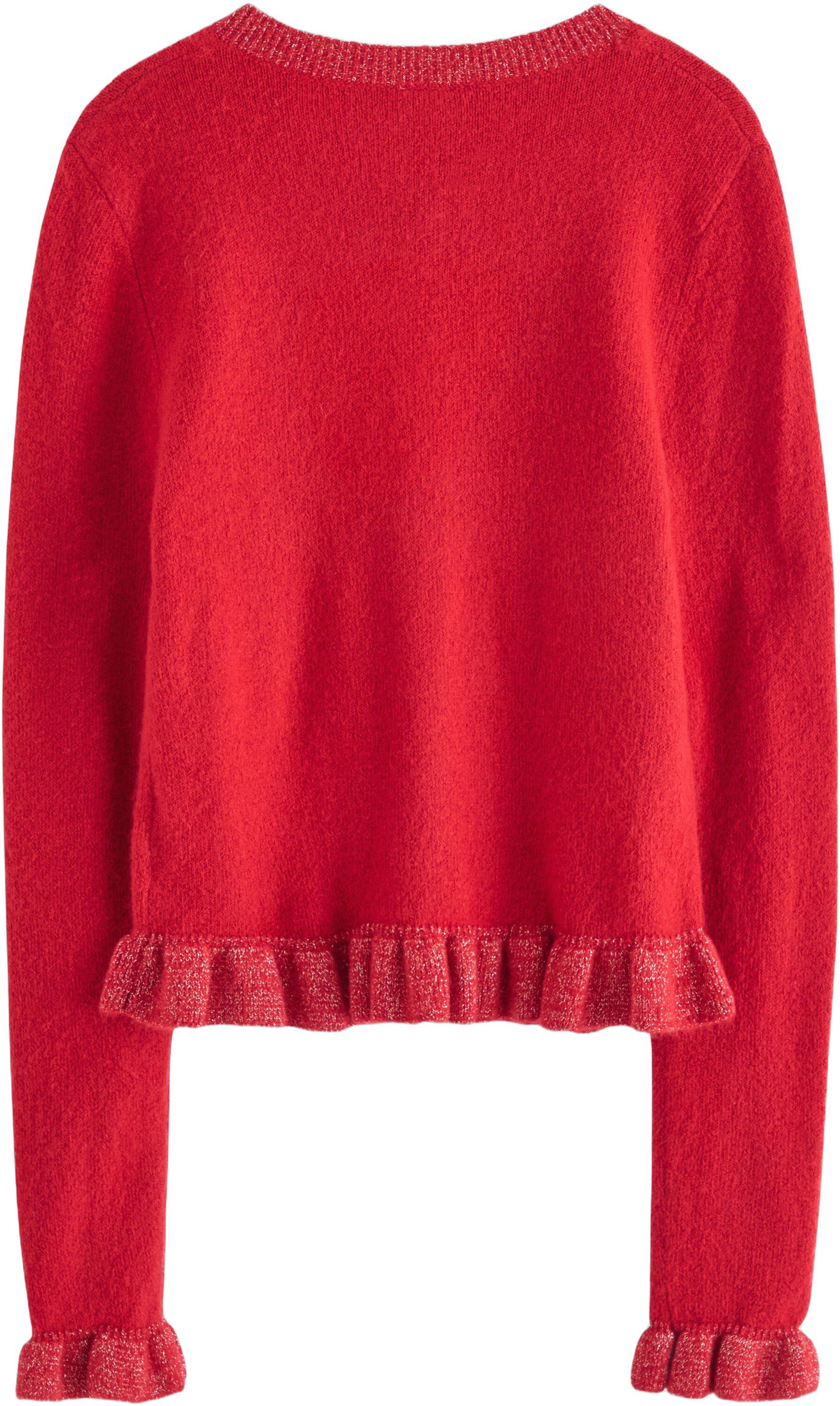 Soft knitted cardigan with frilled