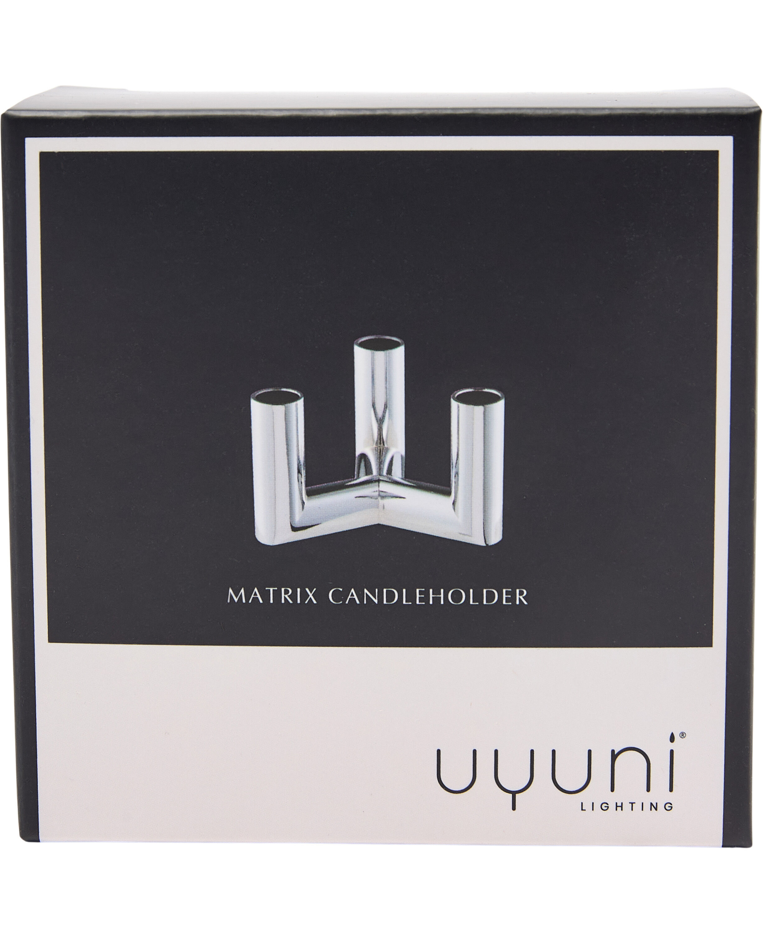 MATRIX Candle Holder - 3'arm Mini Taper - Chrome - 7,5 x 4,5