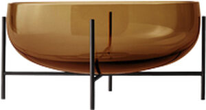 Echasse Bowl, Amber/Bronzed Brass