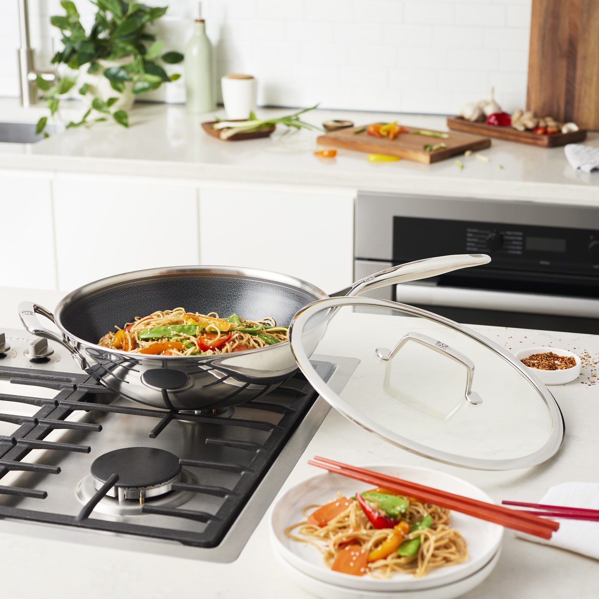 Wok 30 cm, 18/10 stainless steel