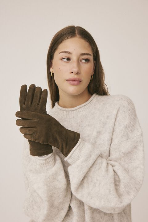 Maya 4 Ruskinds handske - 100% ruskind LWG