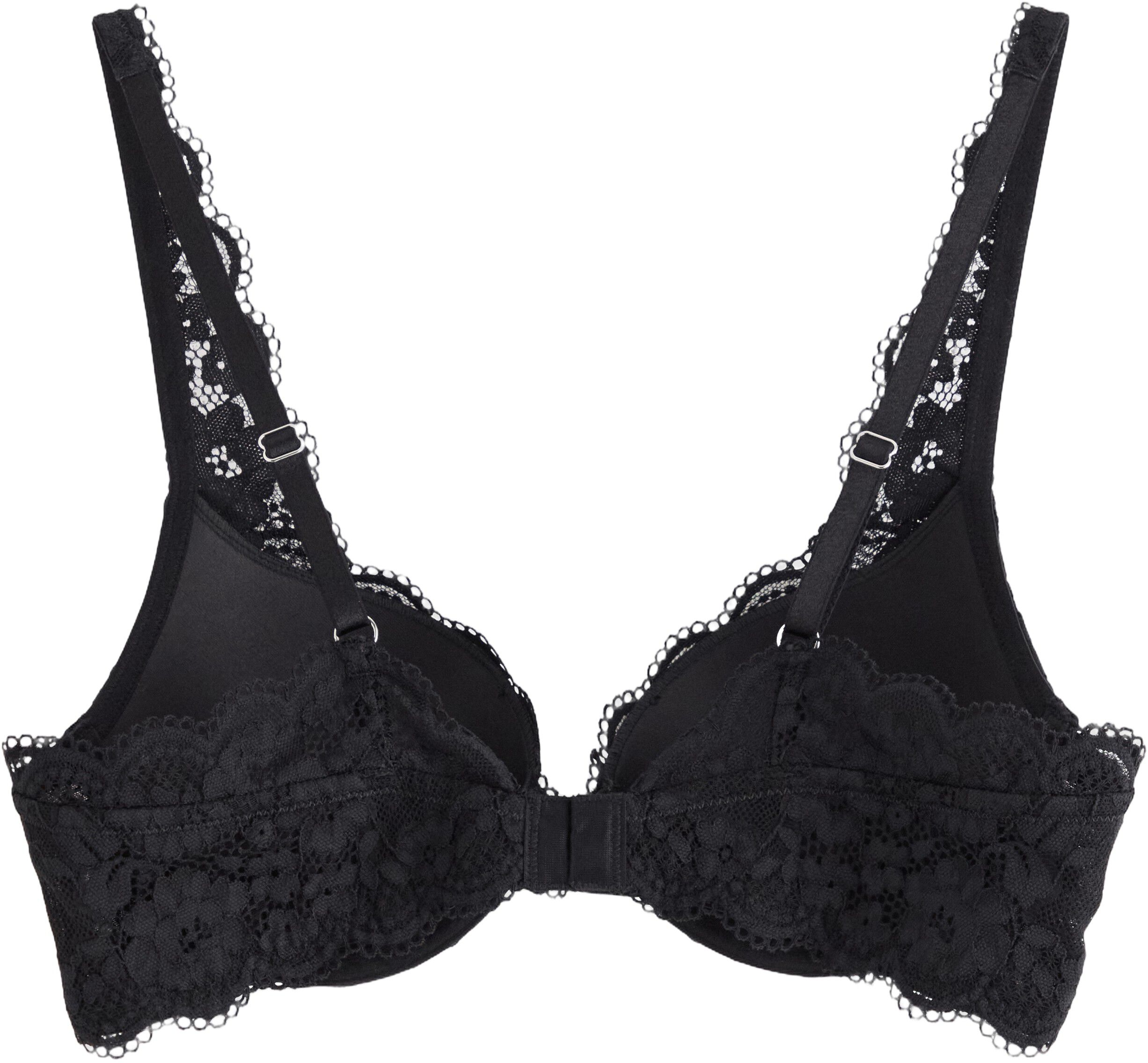 Soft underwired push-up bra with pa
