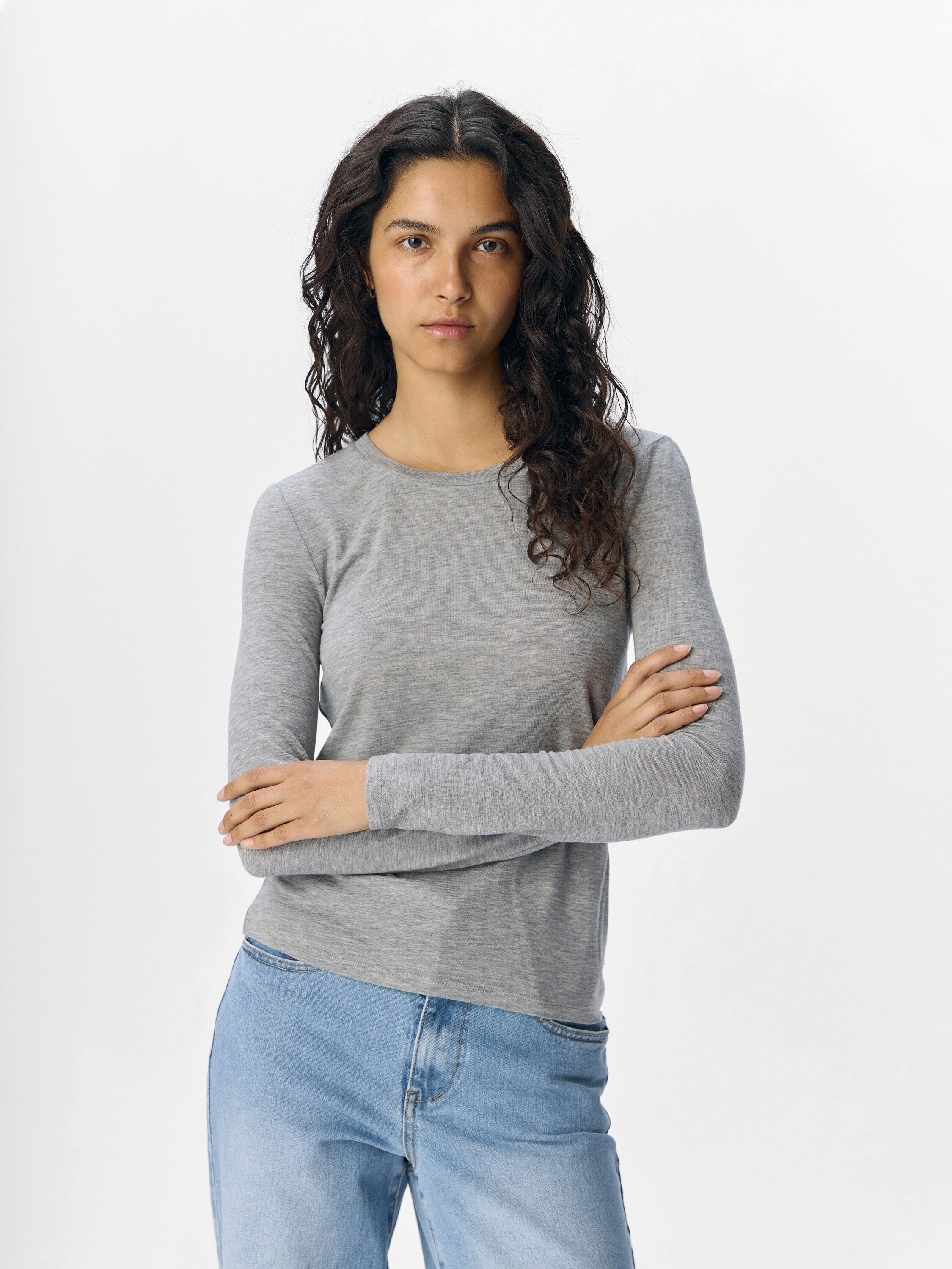 OBJZOFIA SLI L/S O-NECK TOP NOOS