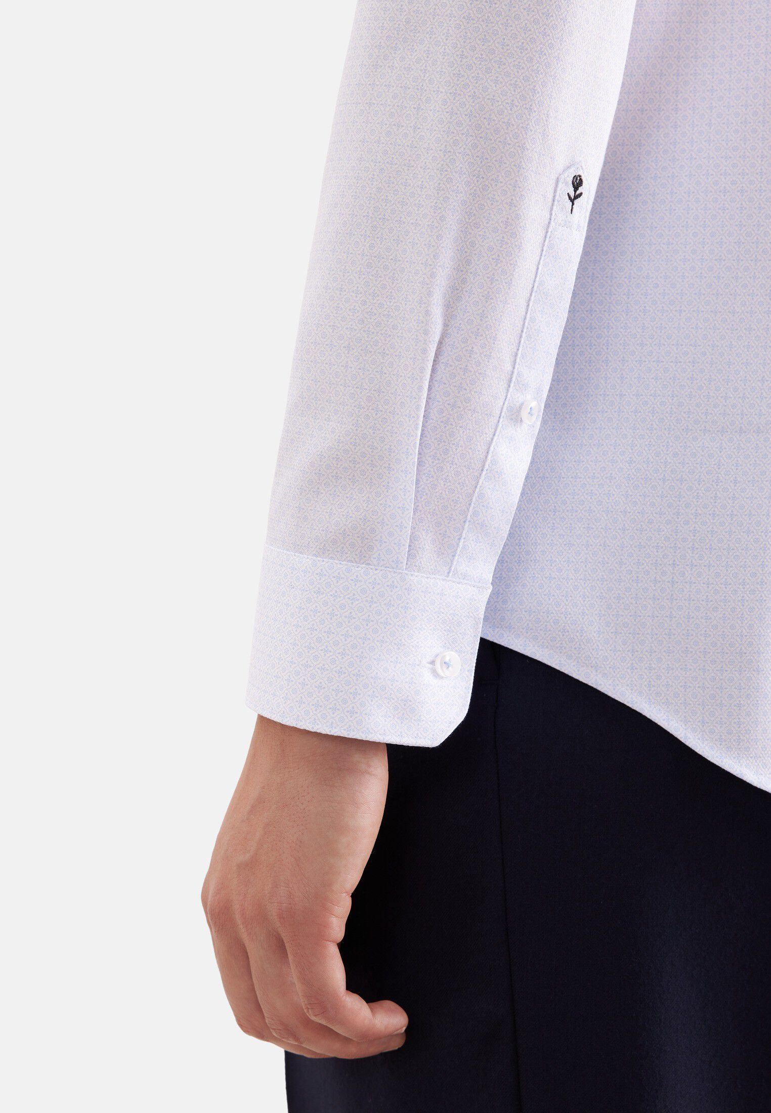 Business shirt Slim 1/1 Kent-Collar Print
