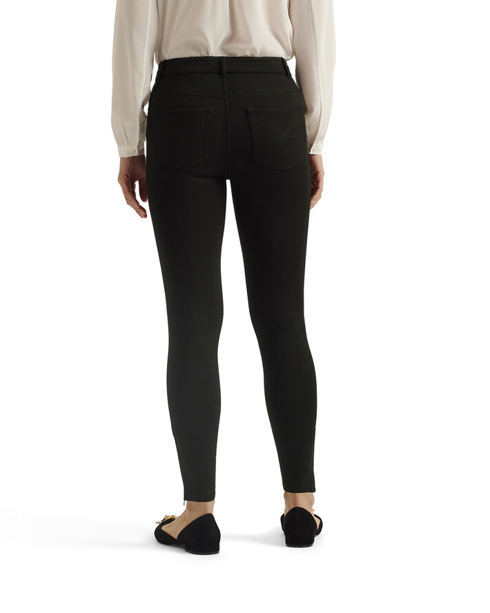 STRENTI skinny zip cuff ponti jegg