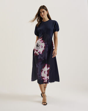 MITZIC Ponte Dress With Printed Mid