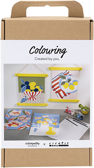 DIY Kit Farvelægning, Paint by numbers, akrylmaling