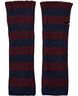 2719 Fingerless Glove Stribe Burgundy/Navy
